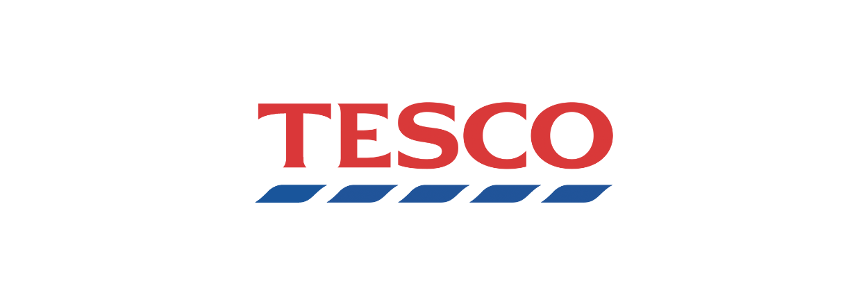 Tesco logo white